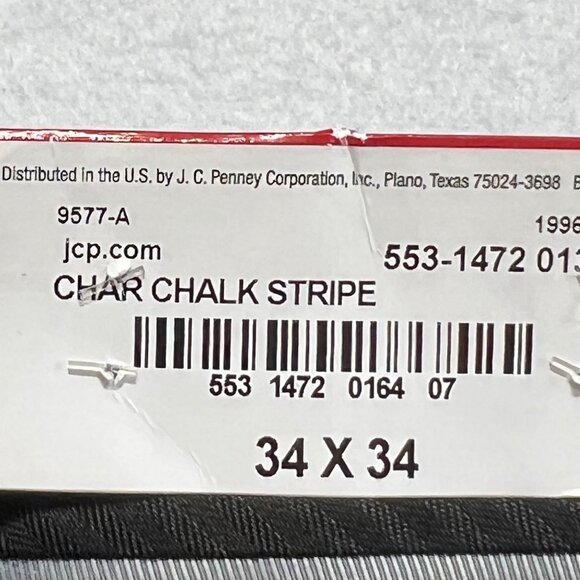 J Ferrar Men's Slim Fit Charcoal Stripe Ultra Comfort Trousers 34x34 NWT $100.00 - Picture 7 of 13